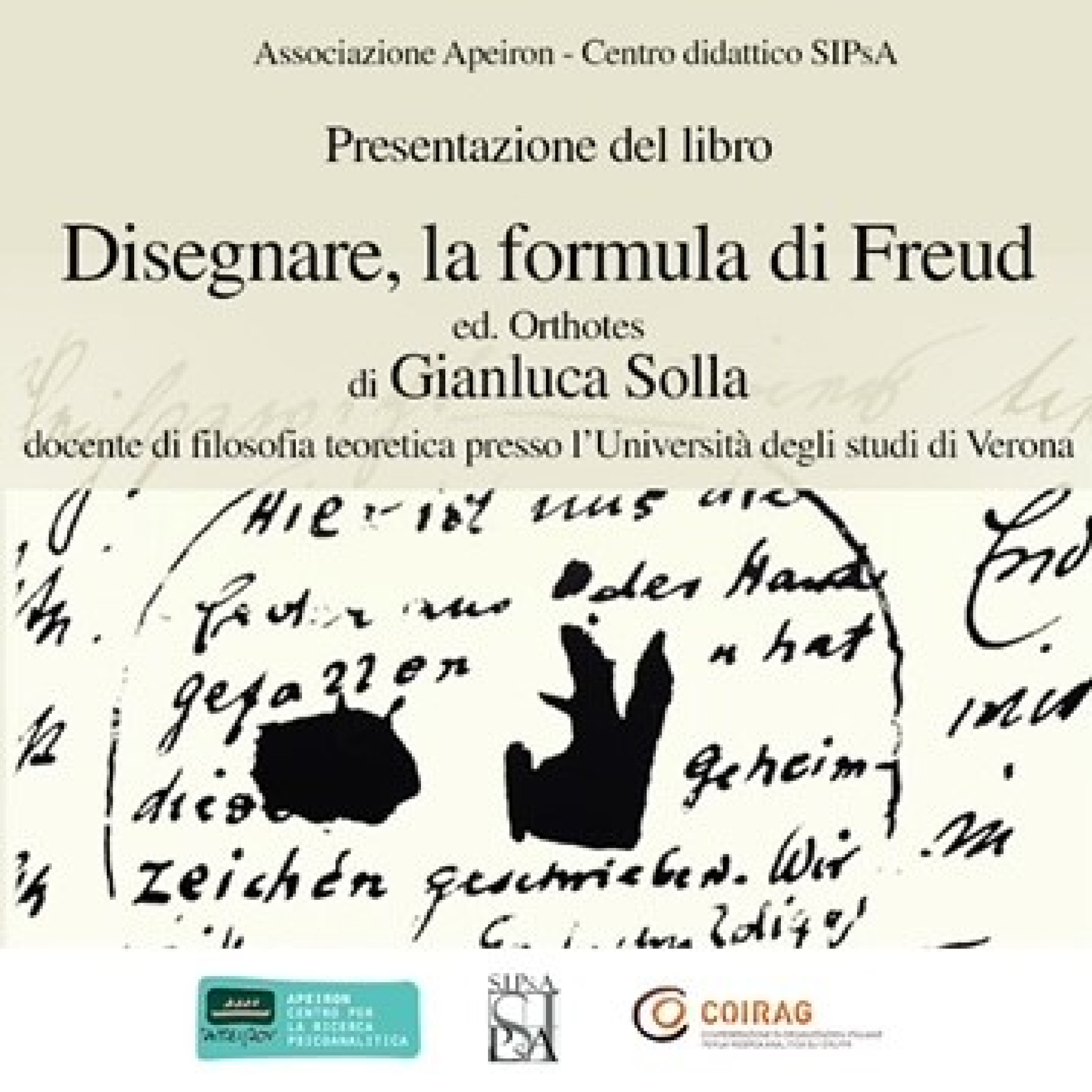Presentazione del libro: "Disegnare, la formula di Freud" di Gianluca Solla.